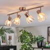 Saire Plafoniera, Faretto da soffitto Cromo, Nichel opaco, 4-Luci
