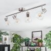 Saire Plafoniera, Faretto da soffitto Cromo, Nichel opaco, 4-Luci
