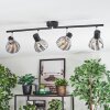 Saire Plafoniera, Faretto da soffitto Cromo, Nero, 4-Luci