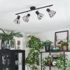Saire Plafoniera, Faretto da soffitto Cromo, Nero, 4-Luci