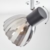 Saire Plafoniera, Faretto da soffitto Cromo, Nero, 4-Luci