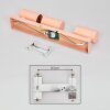 Javel Plafoniera, Faretto da soffitto Fucsia, Bianco, 3-Luci