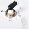 Osran Plafoniera da incasso, Faretto da soffitto, Lampada da incasso LED Nichel opaco, 3-Luci, Telecomando