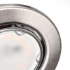 Osran Plafoniera da incasso, Faretto da soffitto, Lampada da incasso LED Nichel opaco, 3-Luci, Telecomando
