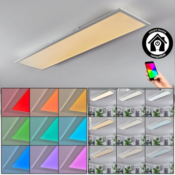 Orain Plafoniera, Panel LED Bianco, 1-Luce, Cambia colore