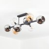 Koyoto Plafoniera, Lampada a sfera Ambrato, Cromo, Chiaro, Grigio fumo, 8-Luci