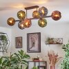 Koyoto Plafoniera, Lampada a sfera Blu, Oro, Verde, Ramato, 8-Luci