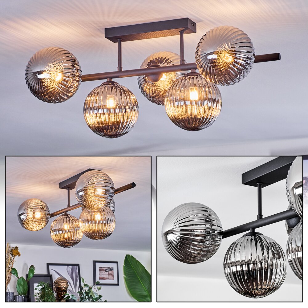 Chehalis Plafoniera, Lampada a sfera Nero, 5-Luci main product photo