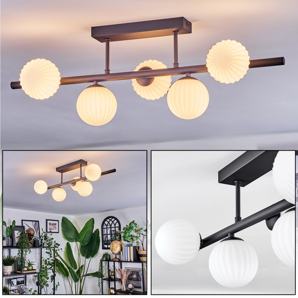 Chehalis Plafoniera, Lampada a sfera Nero, 5-Luci main product photo