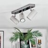 Javel Plafoniera, Faretto da soffitto Cromo, Grigio, 3-Luci