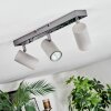 Javel Plafoniera, Faretto da soffitto Cromo, Grigio, 3-Luci