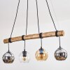 Koyoto Lampadario a sospensione, Lampada a sfera, Lampada a sospensione Écru, Nero, 4-Luci