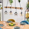 Koyoto Lampadario a sospensione, Lampada a sfera, Lampada a sospensione Écru, Nero, 4-Luci