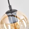 Koyoto Lampadario a sospensione, Lampada a sfera, Lampada a sospensione Écru, Nero, 4-Luci