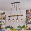 Koyoto Lampadario a sospensione, Lampada a sfera, Lampada a sospensione Écru, Nero, 4-Luci