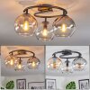 Koyoto Plafoniera, Lampada a sfera Ambrato, Chiaro, Grigio fumo, 3-Luci