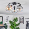 Koyoto Plafoniera, Lampada a sfera Ambrato, Chiaro, Grigio fumo, 3-Luci