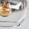 Koyoto Plafoniera, Lampada a sfera Cromo, Chiaro, Grigio fumo, 3-Luci