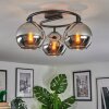 Koyoto Plafoniera, Lampada a sfera Cromo, Grigio fumo, 3-Luci
