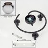 Koyoto Plafoniera, Lampada a sfera Cromo, Grigio fumo, 3-Luci