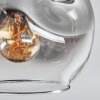 Ripoll Plafoniera, Lampada a sfera Cromo, Chiaro, Grigio fumo, 3-Luci