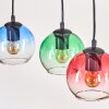 Koyoto Lampadario a sospensione, Lampada a sfera, Lampada a sospensione Écru, Nero, 5-Luci