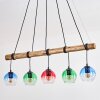 Koyoto Lampadario a sospensione, Lampada a sfera, Lampada a sospensione Écru, Nero, 5-Luci