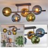 Koyoto Plafoniera, Lampada a sfera Blu, Oro, Verde, 5-Luci