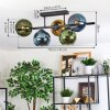 Koyoto Plafoniera, Lampada a sfera Blu, Oro, Verde, 5-Luci