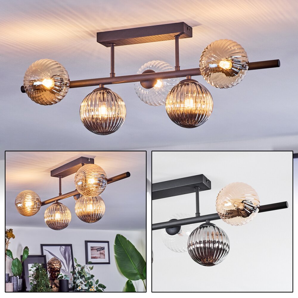Chehalis Plafoniera, Lampada a sfera Nero, 5-Luci main product photo