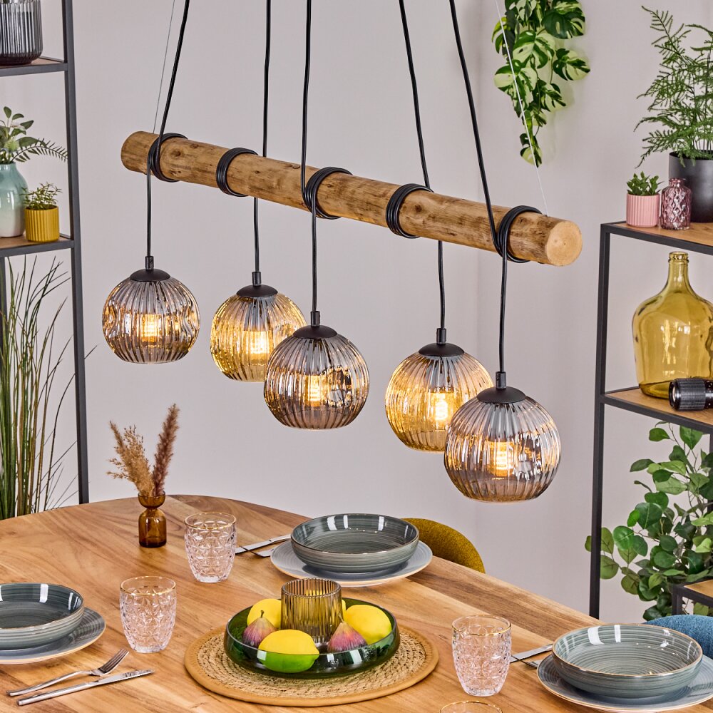 Ripoll Lampadario a sospensione, Lampada a sfera, Lampada a sospensione Écru, Nero, 5-Luci main product photo