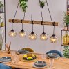 Koyoto Lampadario a sospensione, Lampada a sfera, Lampada a sospensione Écru, Nero, 5-Luci