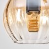 Koyoto Lampadario a sospensione, Lampada a sfera, Lampada a sospensione Écru, Nero, 5-Luci