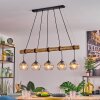 Koyoto Lampadario a sospensione, Lampada a sfera, Lampada a sospensione Écru, Nero, 5-Luci