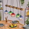 Koyoto Lampadario a sospensione, Lampada a sfera, Lampada a sospensione Écru, Nero, 5-Luci