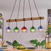 Koyoto Lampadario a sospensione, Lampada a sfera, Lampada a sospensione Écru, Nero, 5-Luci