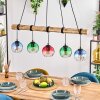 Koyoto Lampadario a sospensione, Lampada a sfera, Lampada a sospensione Écru, Nero, 5-Luci