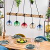 Koyoto Lampadario a sospensione, Lampada a sfera, Lampada a sospensione Écru, Nero, 5-Luci