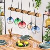 Koyoto Lampadario a sospensione, Lampada a sfera, Lampada a sospensione Écru, Nero, 5-Luci