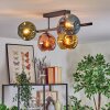 Ripoll Plafoniera, Lampada a sfera Blu, Cromo, Oro, Verde, Ramato, Grigio fumo, 5-Luci