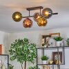 Koyoto Plafoniera, Lampada a sfera Blu, Cromo, Oro, Verde, Ramato, Grigio fumo, 5-Luci