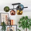 Koyoto Plafoniera, Lampada a sfera Blu, Cromo, Oro, Verde, Ramato, Grigio fumo, 5-Luci