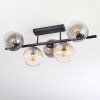 Koyoto Plafoniera, Lampada a sfera Ambrato, Chiaro, Grigio fumo, 5-Luci