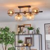 Koyoto Plafoniera, Lampada a sfera Ambrato, Chiaro, 5-Luci