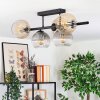 Koyoto Plafoniera, Lampada a sfera Ambrato, Chiaro, Grigio fumo, 5-Luci