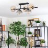 Koyoto Plafoniera, Lampada a sfera Ambrato, Chiaro, Grigio fumo, 5-Luci