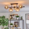 Koyoto Plafoniera, Lampada a sfera Ambrato, Chiaro, Grigio fumo, 5-Luci