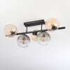 Koyoto Plafoniera, Lampada a sfera Ambrato, Chiaro, Grigio fumo, 5-Luci