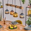 Koyoto Lampadario a sospensione, Lampada a sfera, Lampada a sospensione Écru, Nero, 4-Luci