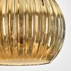 Koyoto Lampadario a sospensione, Lampada a sfera, Lampada a sospensione Écru, Nero, 4-Luci